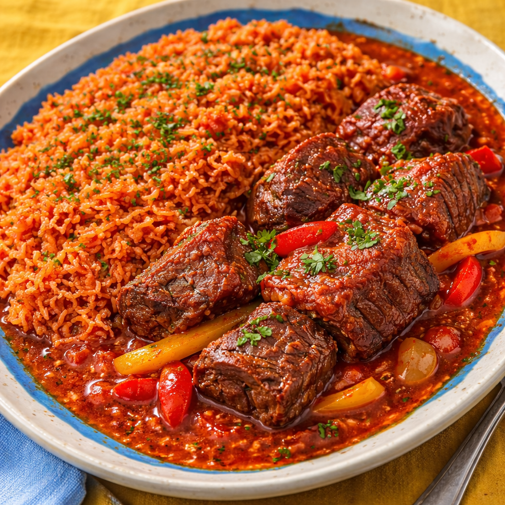 West Africa Food Classic nigerian jollof rice
